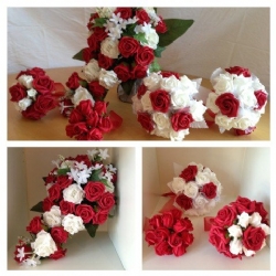 Red & white flowers