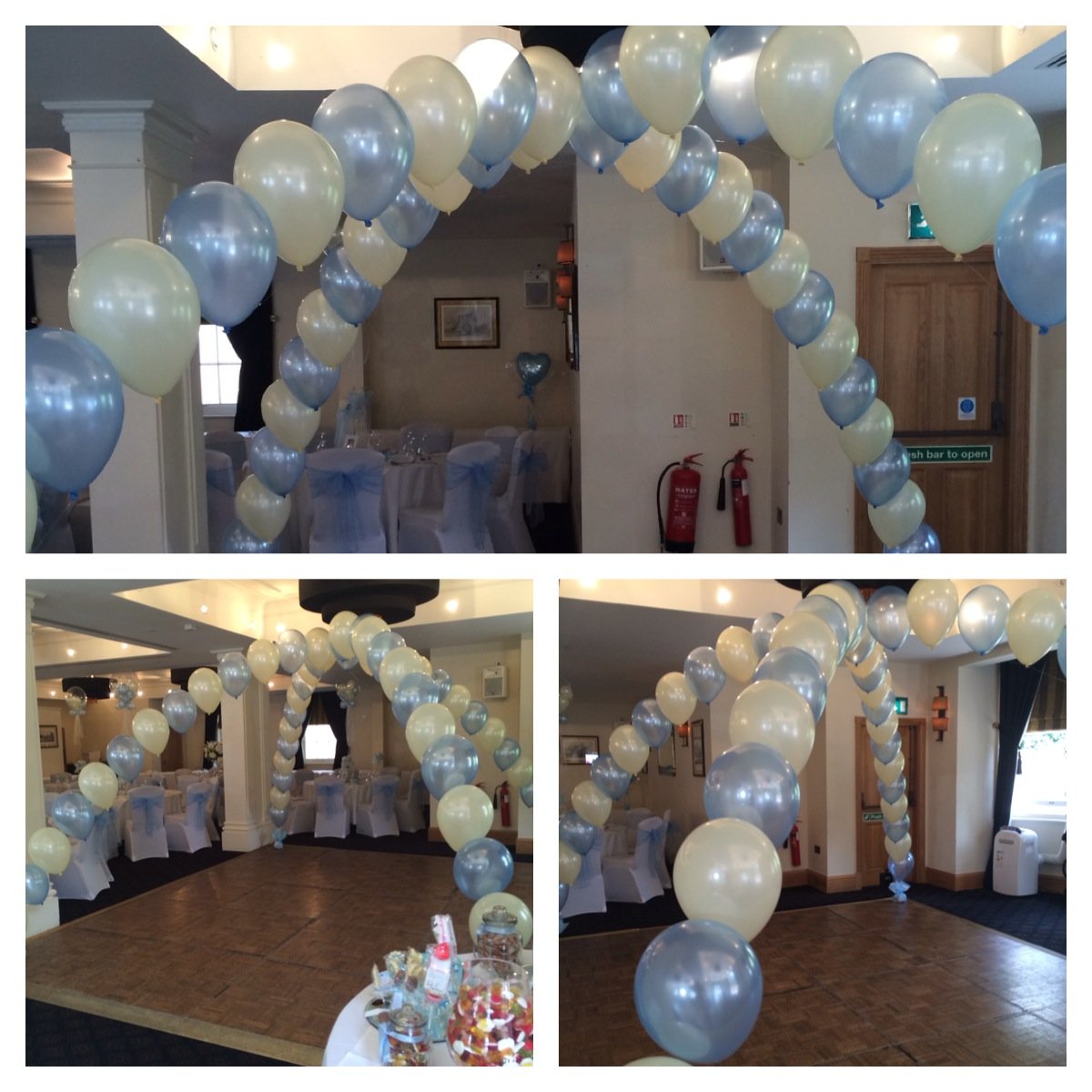 Cross over balloon arch at Orsett Hall
