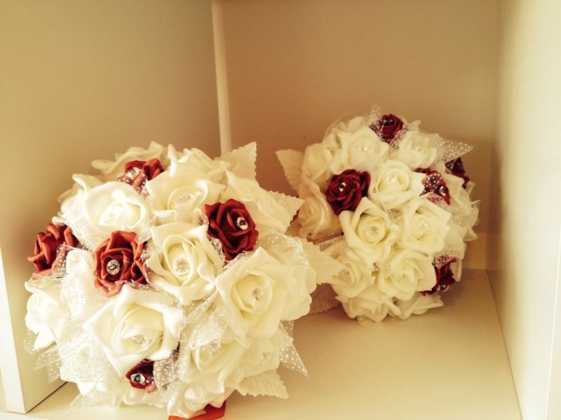 Red & white flowers