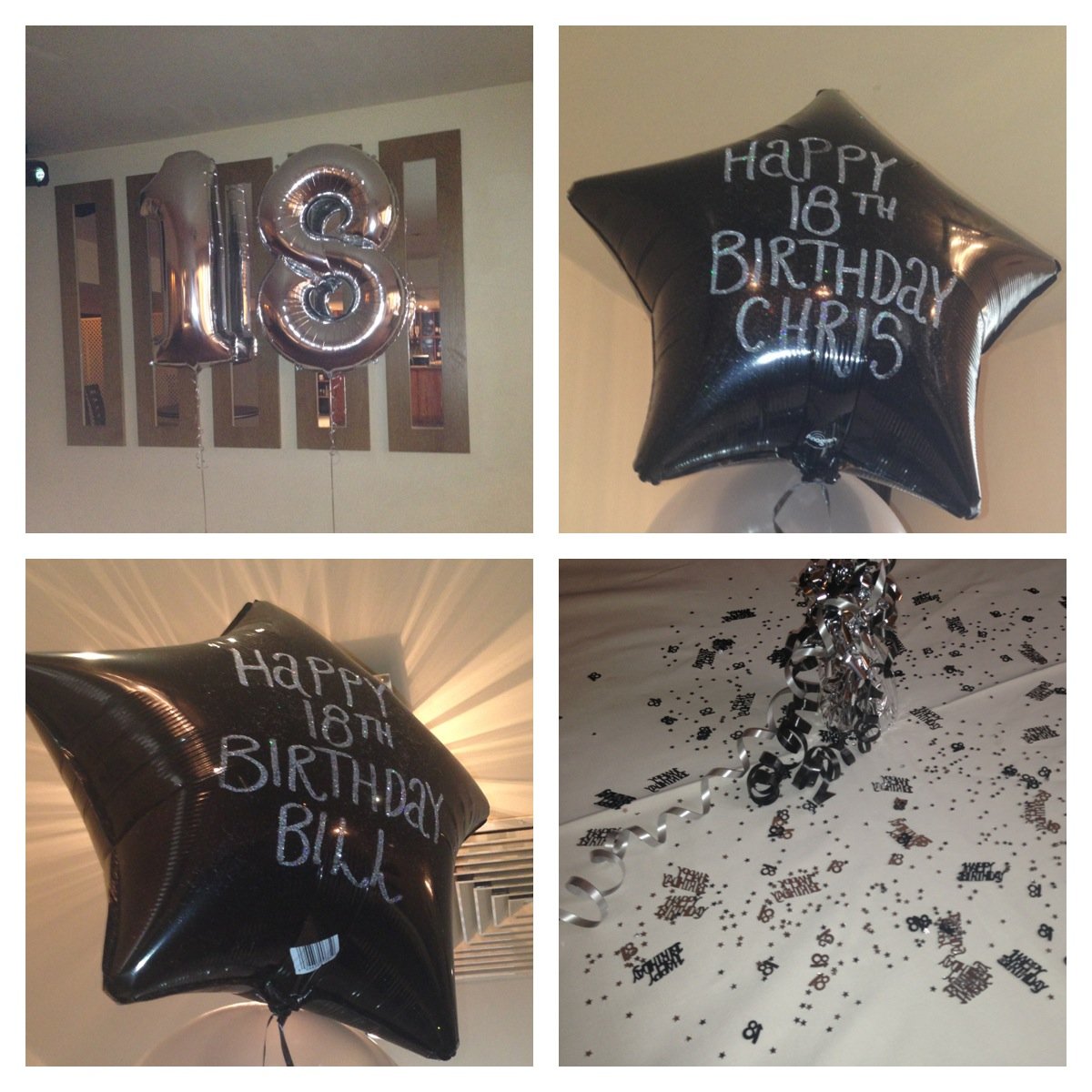 18th Birthday balloons at Reids